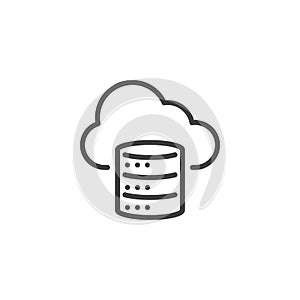 Data Cloud Storage line icon