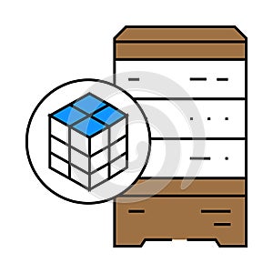 data clustering database icon color illustration