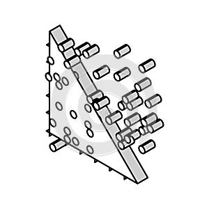 data clustering database isometric icon vector illustration
