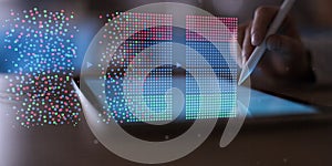 Data Clustering Visualization on Digital Tablet Interface in Machine Learning Concept