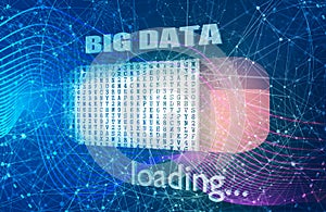Big data loading. Concept of internet technology