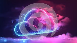 data collapsing cloud storage icon