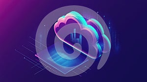 data collapsing cloud upload icon