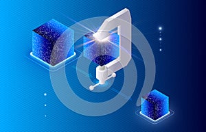 Data Compression Concept - 3D Illustration photo