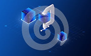 Data Compression Concept - 3D Illustration photo