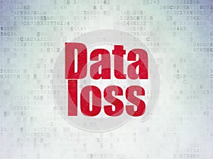 Data concept: Data Loss on Digital Data Paper background