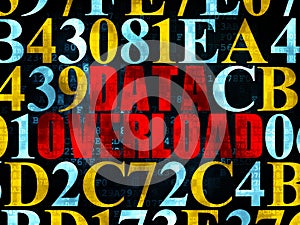 Data concept: Data Overload on Digital background