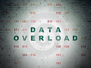 Data concept: Data Overload on Digital Data Paper background