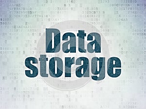 Data concept: Data Storage on Digital Data Paper background