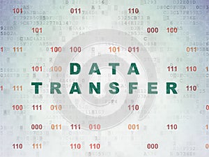 Data concept: Data Transfer on Digital Data Paper background