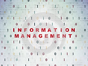 Data concept: Information Management on Digital