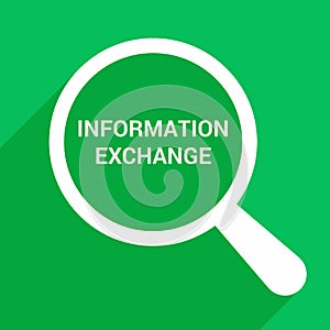 Data Concept: Magnifying Optical Glass With Words Information Exchange