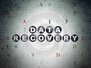 Data concept: Data Recovery on Digital Data Paper background