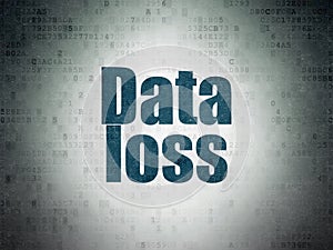 Data concept: Data Loss on Digital Data Paper background