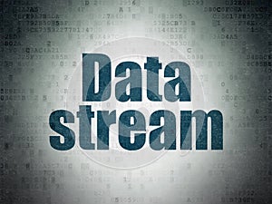Data concept: Data Stream on Digital Data Paper background