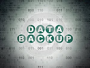 Data concept: Data Backup on Digital Data Paper background