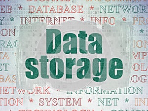 Data concept: Data Storage on Digital Data Paper background