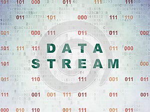 Data concept: Data Stream on Digital Data Paper background