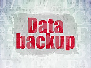 Data concept: Data Backup on Digital Data Paper background