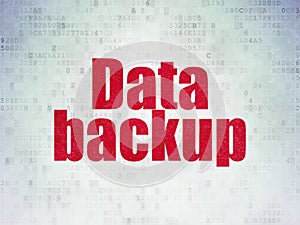 Data concept: Data Backup on Digital Data Paper background