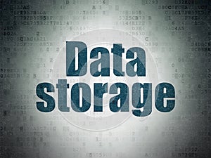Data concept: Data Storage on Digital Data Paper background