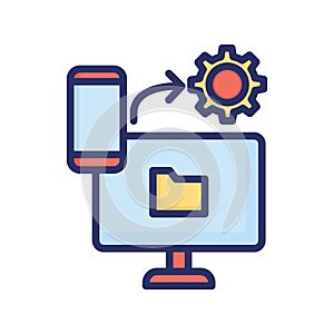 Data configuration Isolated Vector icon which can easily modify or edit