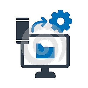 Data configuration Isolated Vector icon which can easily modify or edit