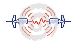 Data Connection and Network Cable Interaction, vector design Generative AI