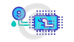 Data Connection or Network Flow Interface, vector design Generative AI