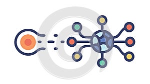 Data Connection Network, Global Digital Interconnectivity, vector design Generative AI