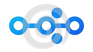 Data Connection Nodes Icon. Network Digital Link, vector design Generative AI