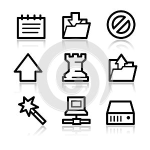 Data contour web icons