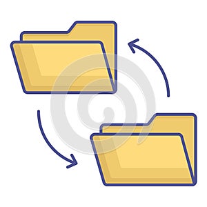 Data conversion Fill Vector icon which can easily modify or edit