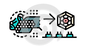 Data Conversion Stream Icon, vector design Generative AI