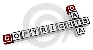 Data copyrights word cubes