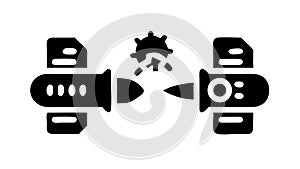 Data Corruption Icon: System Error Malfunction, vector design Generative AI