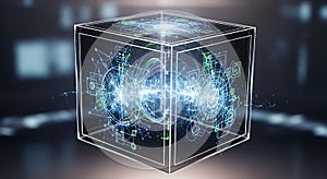 Data cube technology digital network ai artificial intelligence future innovation iot