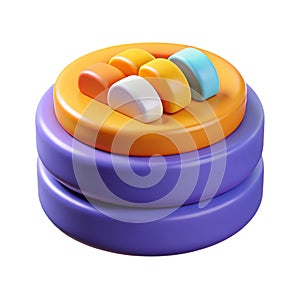 Data 3D Icon for Secure and Efficient Digital Information Management with a High-Quality Look