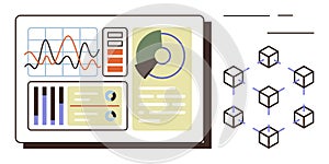 Data Dashboard with Analytics and Blockchain Network Visualization for Technology Concepts