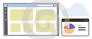 Data Dashboard and Analytics on Cloud-Based Platform with User Interface Elements