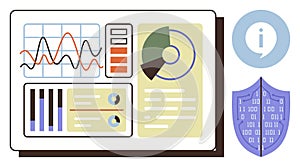 Data Dashboard with Analytics and Security Elements