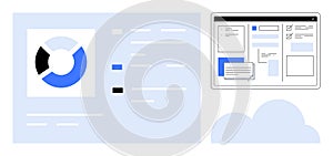 Data Dashboard with Pie Chart and Web Interface for Analysis and Cloud Integration