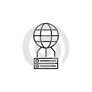data, database icon. Element of technological data icon for mobile concept and web apps. Thin line data, database icon can be used