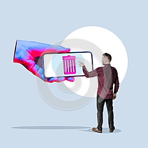 Data deletion concept.