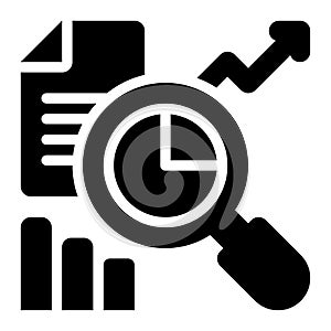 Data Discovery, Data Exploration Glyph Solid Icon