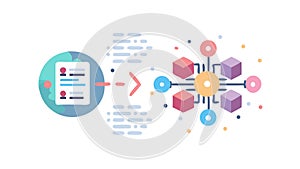 Data Document Management Icon, Information Workflow Digital Processes, vector design Generative AI