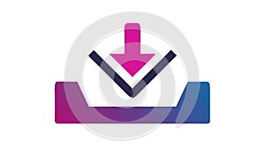 Data Download Icon, Cloud Storage Transfer Vector Design Generative AI