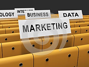 Data Driven Marketing Database Analytics 3d Rendering