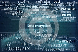 Data encryption background 2 photo