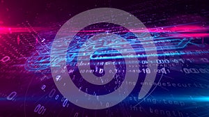 Data encryption digital concept with cyber key